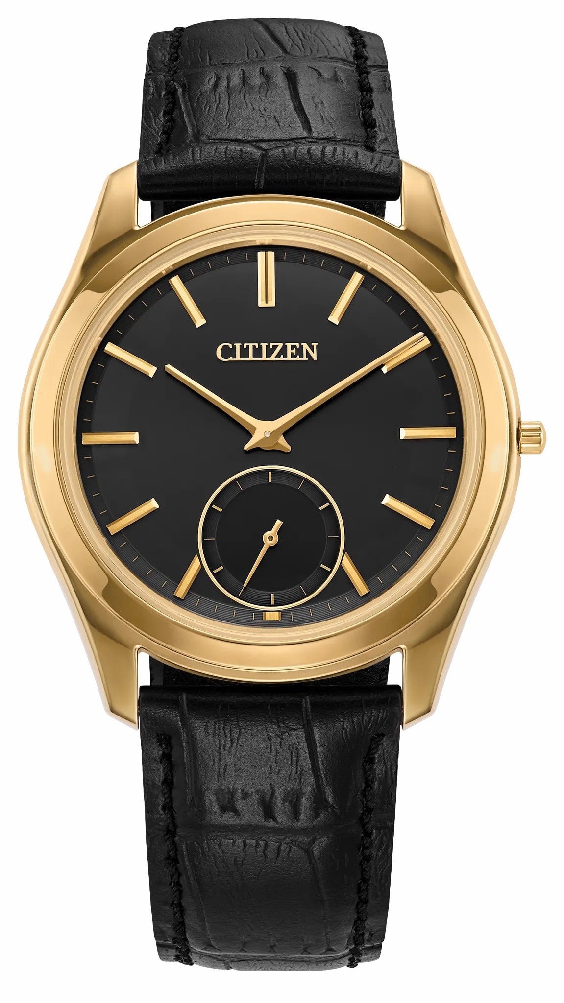 Eco-Drive One Black Dial Crocodile Strap AQ5022-02E | Citizen Sale