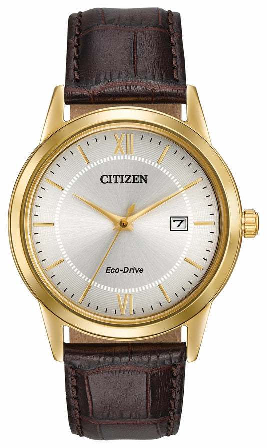 Corso - Men's Eco-Drive AW1232-04A Dark Brown Strap Watch | Citizen Smart Buy