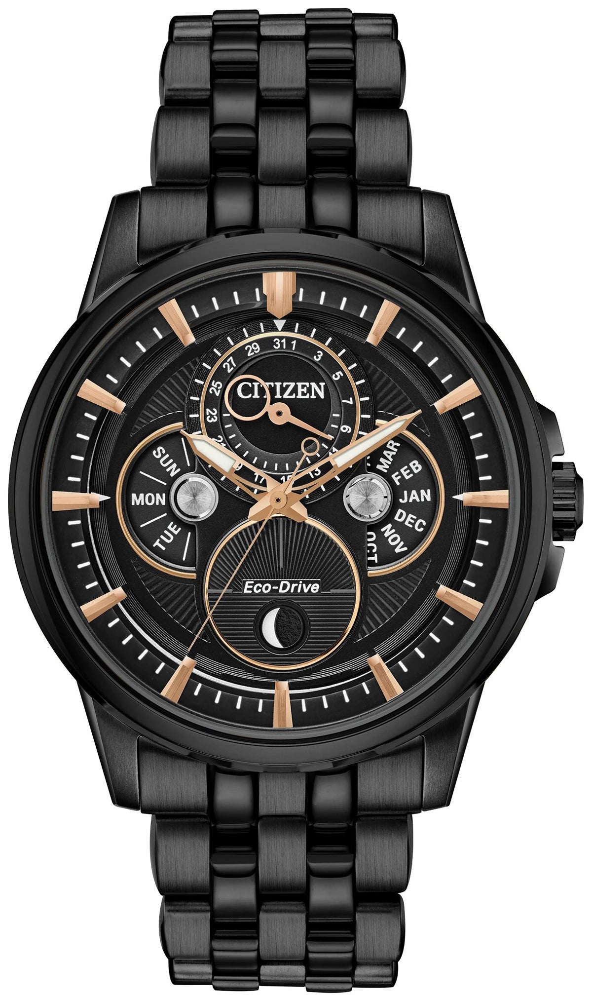 Citizen Calendrier Moonphase Men's Eco-Drive Black Watch | Citizen Trending