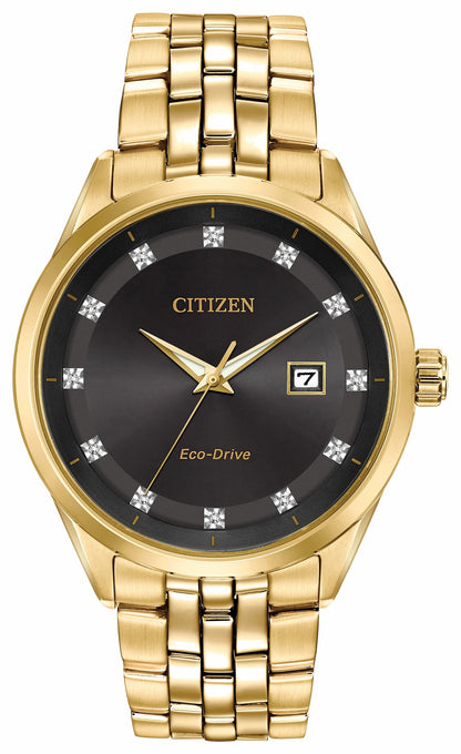 Corso - Men's Eco-Drive BM7252-51G Steel Black Dial Watch | Citizen Best Price