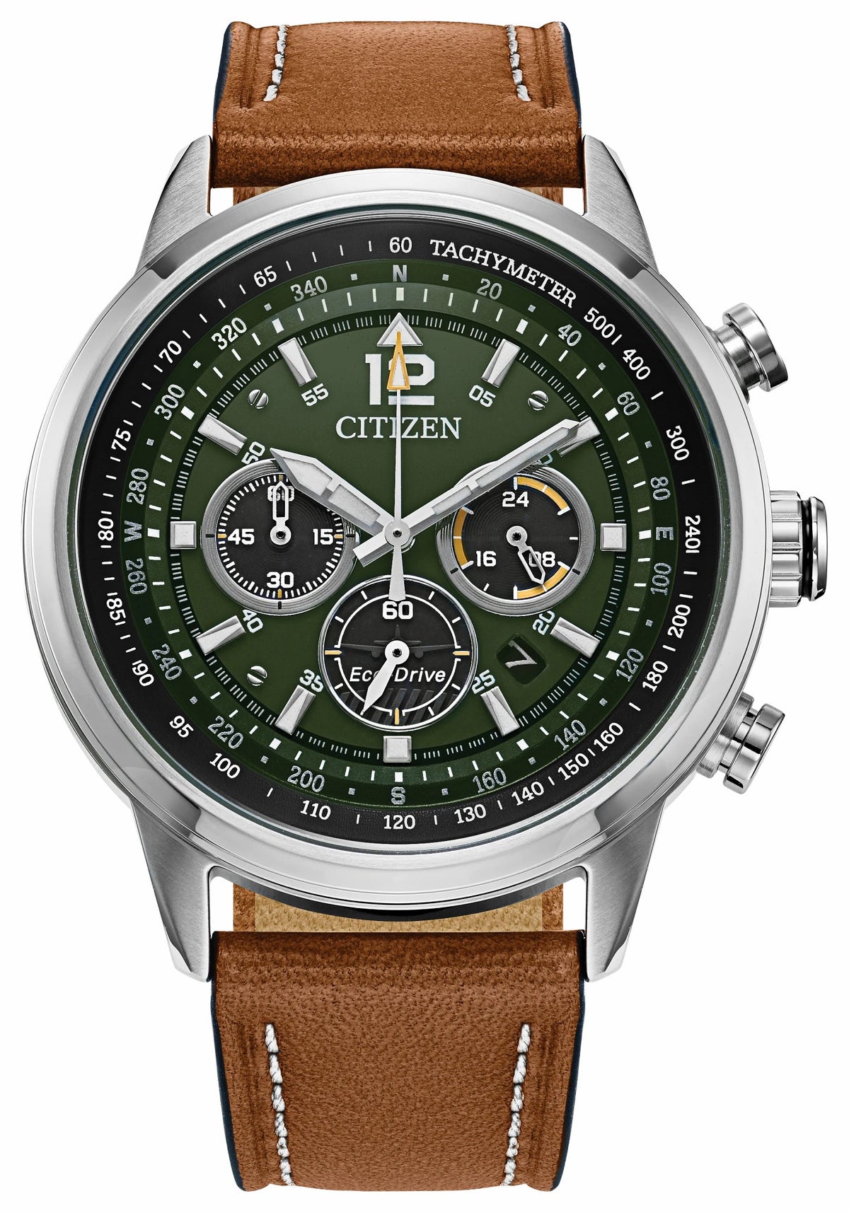 Avion Green Dial Leather Strap CA4477-08X | Citizen Smart Buy