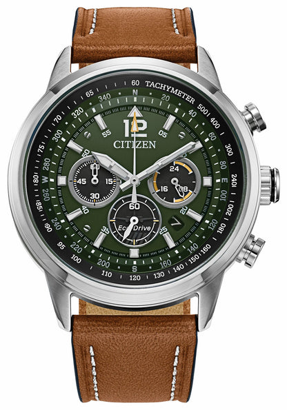 Avion Green Dial Leather Strap CA4477-08X | Citizen Smart Buy