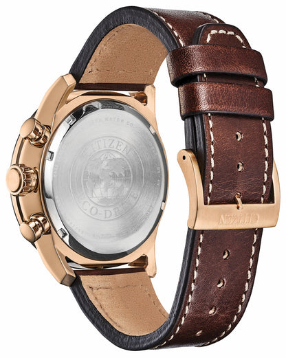 Citizen Avion Eco-Drive Rose Gold Blue Dial Watch | Citizen Top Pick