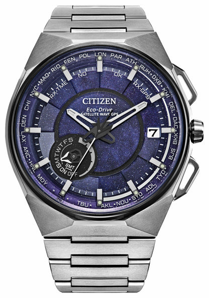 Satellite Wave X Blue Dial Super Titanium Bracelet CC3097-52L | Citizen Popular