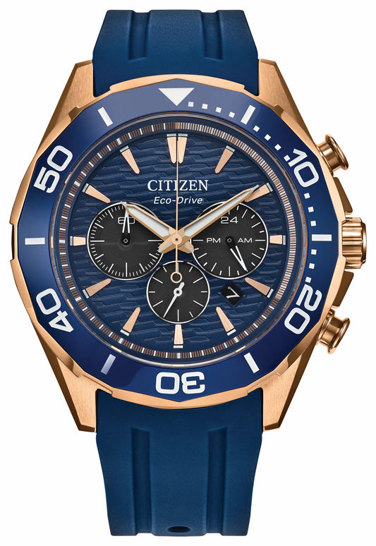 Endeavor Chrono Blue Dial Polyurethane Strap CA4733-00L | Citizen Popular