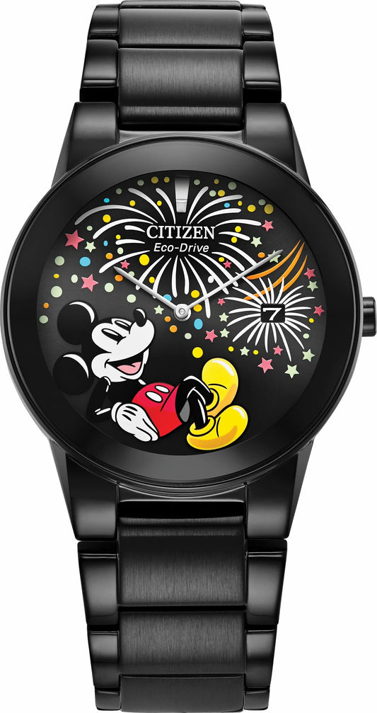 Mickey Fiesta Black Dial Stainless Steel Bracelet AU1095-57W | Citizen Hot Sale