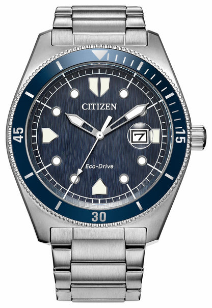 Terra Force Blue Dial Stainless Steel Bracelet AW1886-59L | Citizen Top Pick