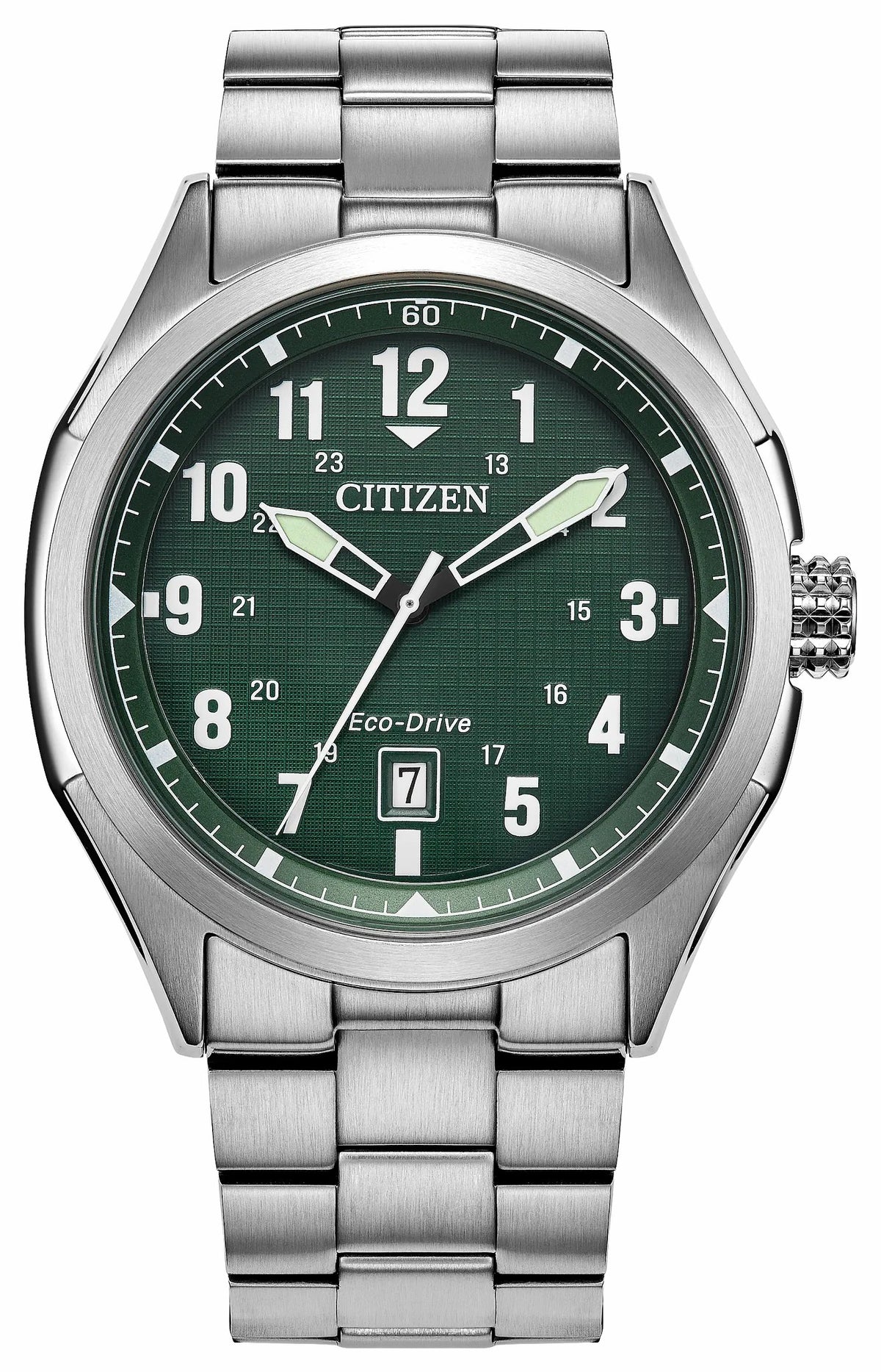 Terra Force Green Dial Stainless Steel Bracelet AW1890-51X | Citizen Essential