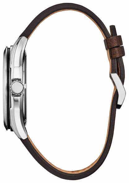 Terra Force Silver-Tone Dial Leather Strap AW1890-19B | Citizen Best Price