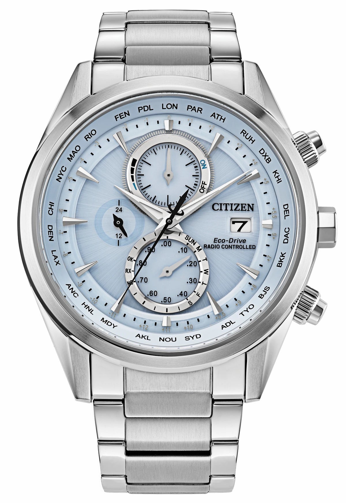 Sport Luxury Light Blue Dial Stainless Steel Bracelet AT8260-51M | Citizen Recommended
