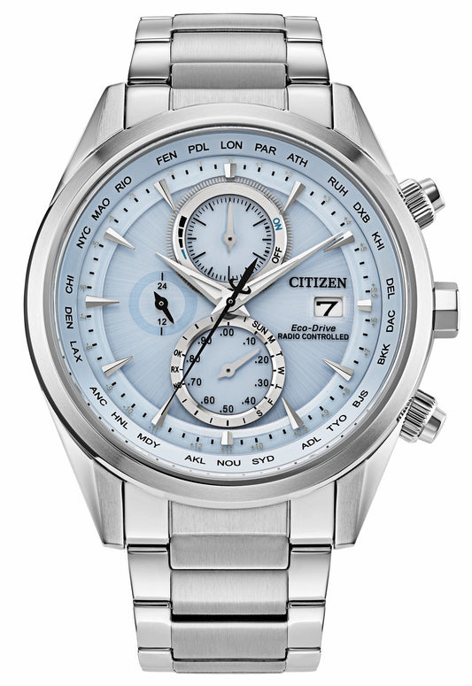 Sport Luxury Light Blue Dial Stainless Steel Bracelet AT8260-51M | Citizen Recommended