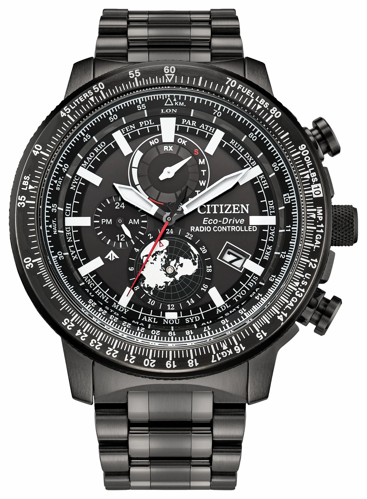 Promaster Geo Trekker Black Dial Stainless Steel Bracelet BY3005-56G | Citizen Top Pick