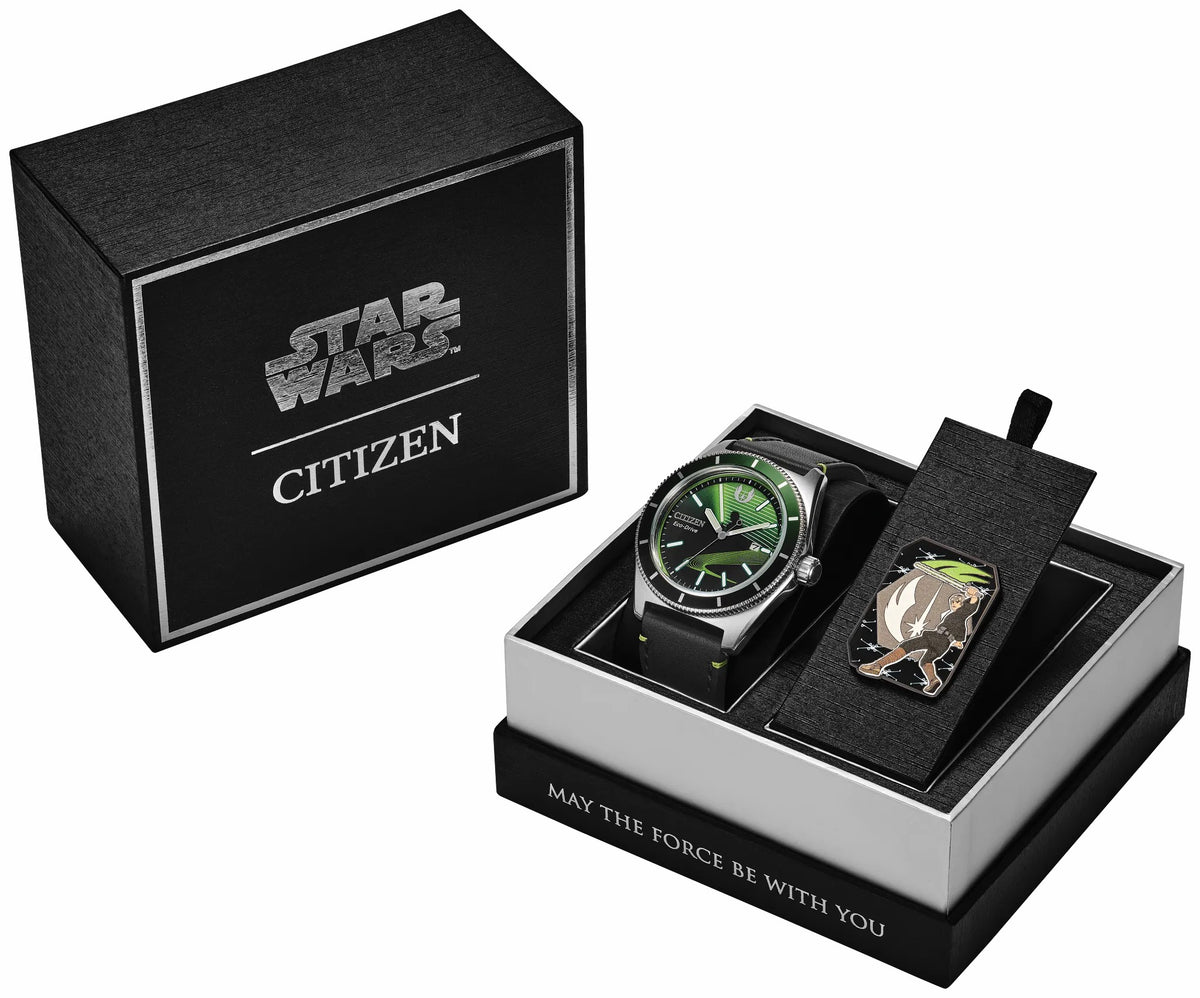 Luke Skywalker, Jedi Master Black Dial Leather Strap AW1910-48W | Citizen Discount