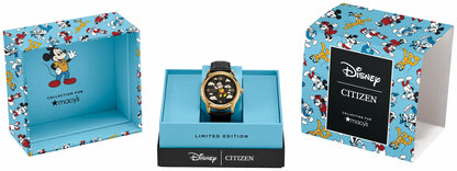 Soaring High Mickey Mouse Black Dial Leather Strap AW1862-06W | Citizen Signature