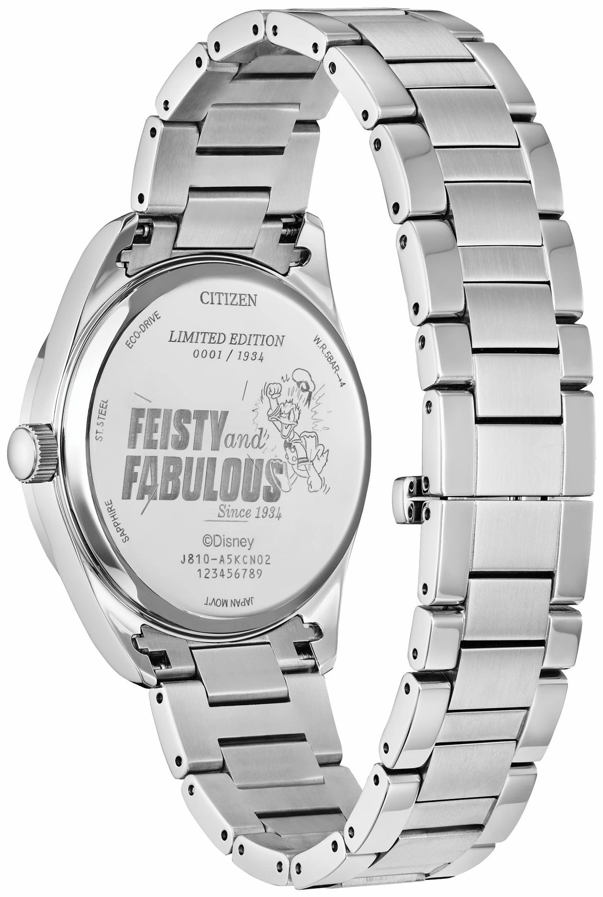 Feisty Donald Duck 90th Anniversary Blue Dial Stainless Steel Bracelet AW1691-66W | Citizen Latest