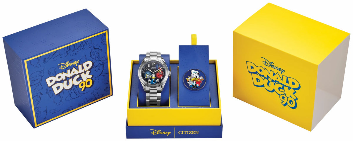 Feisty Donald Duck 90th Anniversary Blue Dial Stainless Steel Bracelet AW1691-66W | Citizen Latest