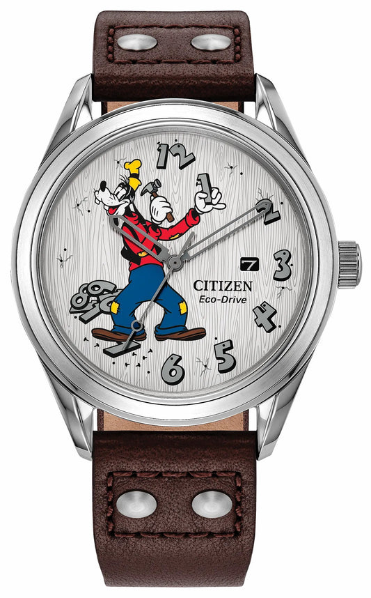 Fix-It Goofy White Dial Leather Strap AW1698-08W | Citizen Featured