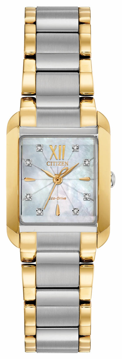 Citizen L Ladies Eco-Drive Gold White Dial Stainless Steel Watch | Citizen Recommended