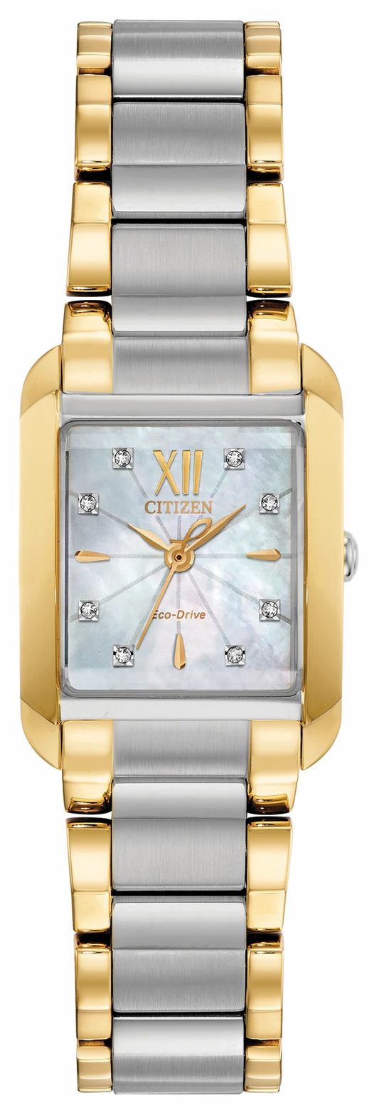 Citizen L Ladies Eco-Drive Gold White Dial Stainless Steel Watch | Citizen Recommended