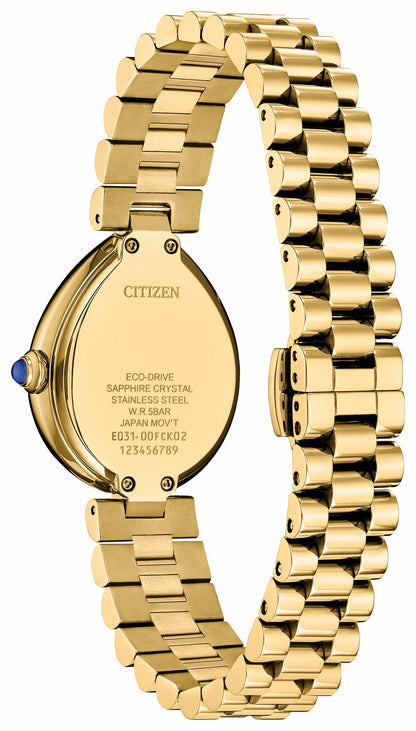 Citizen L Rainell Gold-Tone Dial Stainless Steel Bracelet EM1202-50P | Citizen Hot Sale