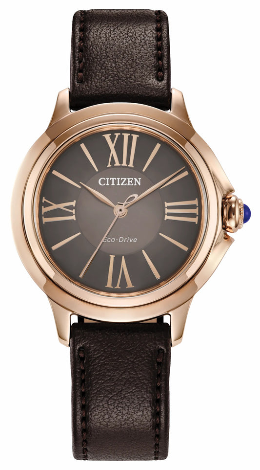 Citizen L Ceci Brown Dial Apple Leather Strap EM1163-09X | Citizen Recommended