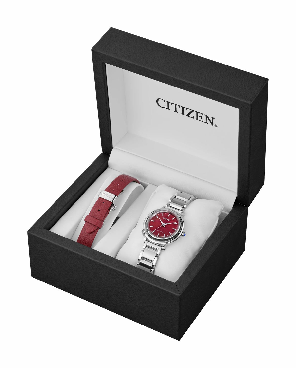 Citizen L Arcly Red Dial Stainless Steel Bracelet EM1091-67X | Citizen Classic