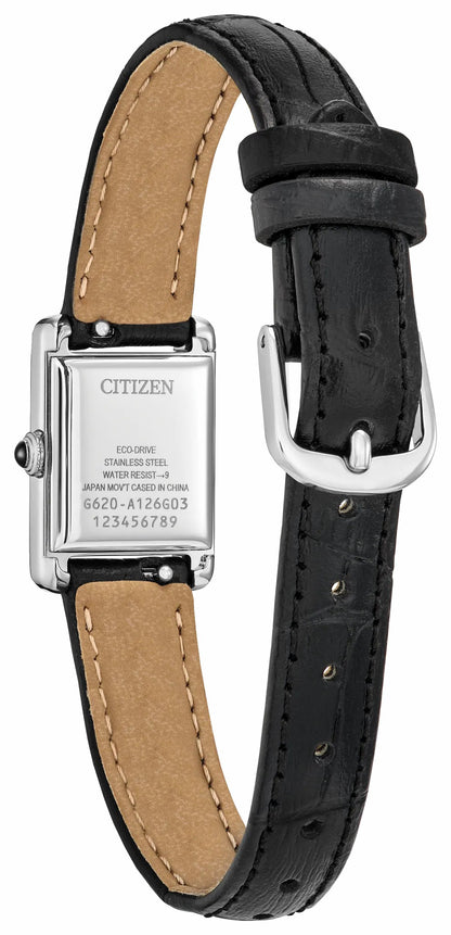 Fio Roma Silver-Tone Dial Leather Strap EG2790-12A | Citizen Essential