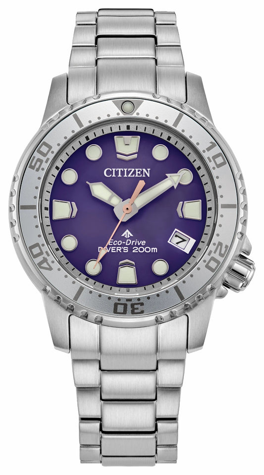 Promaster Dive Purple Dial Stainless Steel Bracelet EO2027-50X | Citizen Trending
