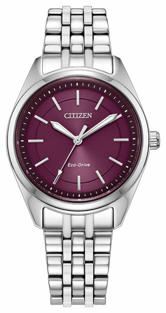Peyten Purple Dial Stainless Steel Bracelet EM1230-54X | Citizen Trusted