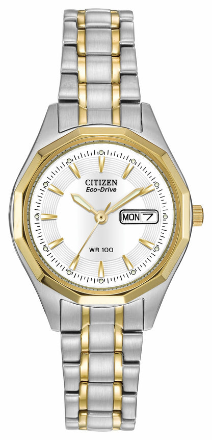 Corso - Ladies Eco-Drive Two-Tone Calendar Date Watch | Citizen Popular