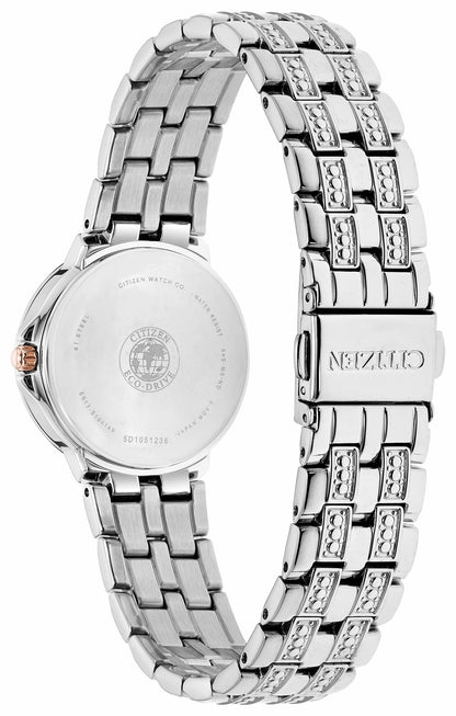 Silhouette Crystal - Ladies Eco-Drive EW2340-58A Silver Watch | Citizen Sale