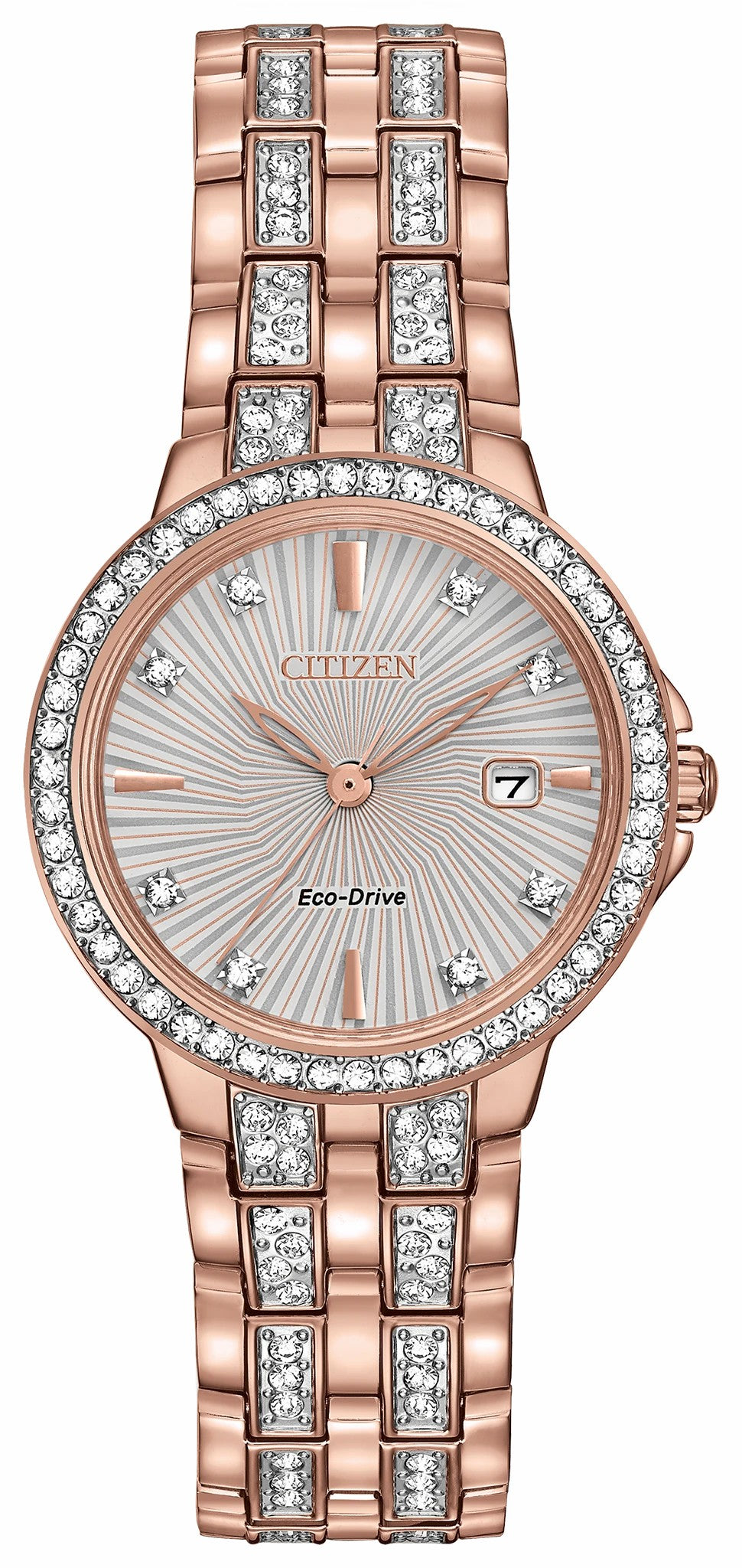 Silhouette Crystal - Ladies Eco-Drive EW2348-56A Gold Watch | Citizen Hot Sale
