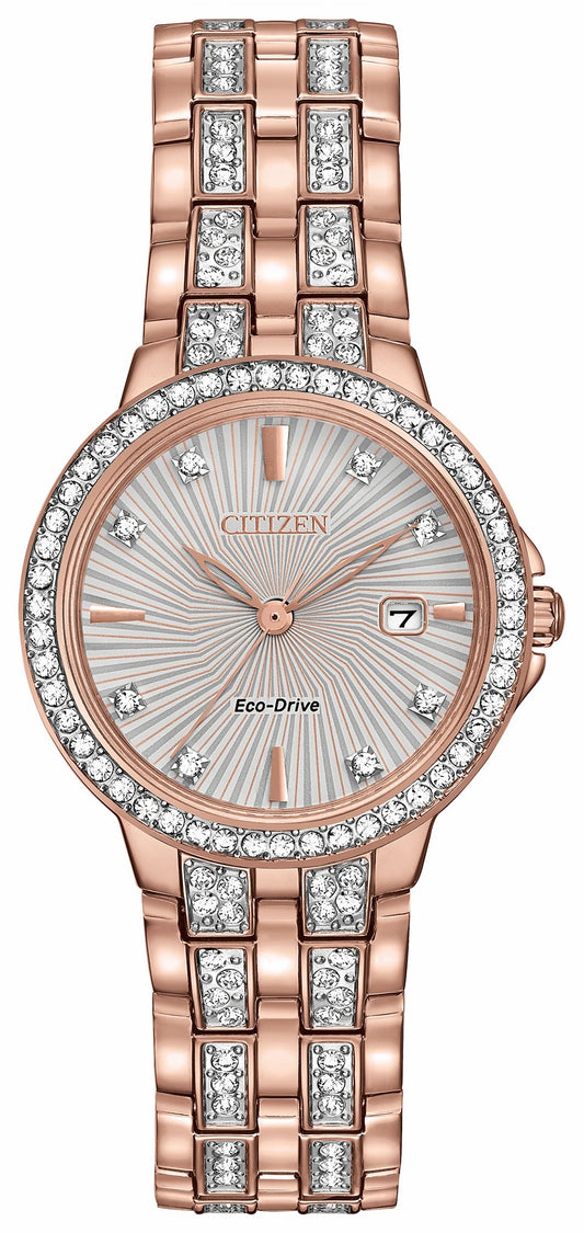 Silhouette Crystal - Ladies Eco-Drive EW2348-56A Gold Watch | Citizen Hot Sale