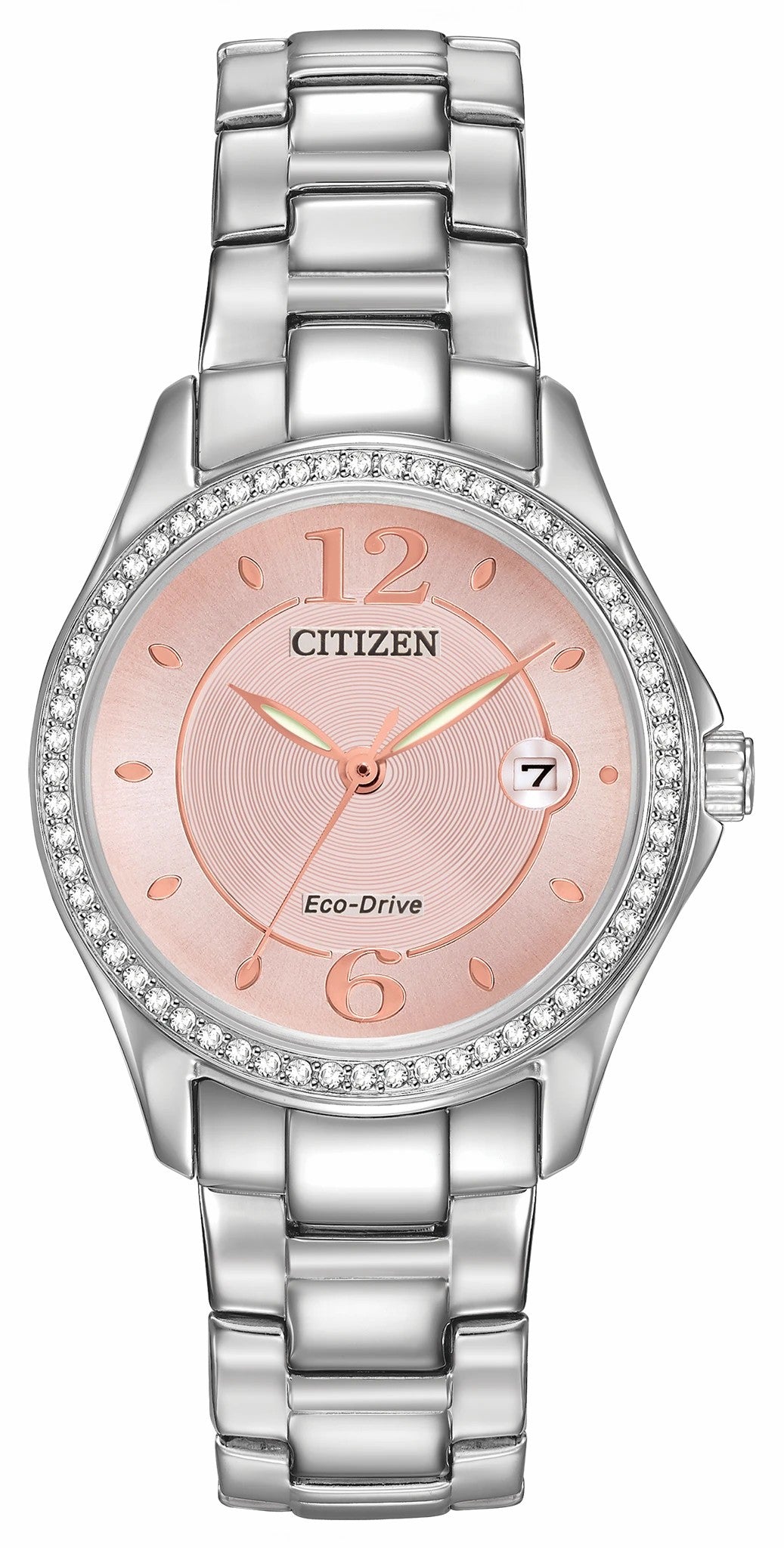 Silhouette Crystal - Ladies Eco-Drive FE1140-86X Pink Watch | Citizen Great Value
