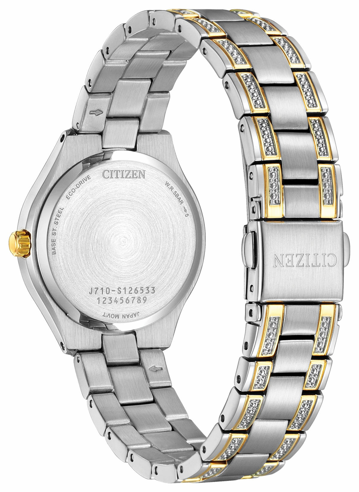 Silhouette Crystal Navy Dial Stainless Steel Bracelet FE1234-50L | Citizen Best Seller