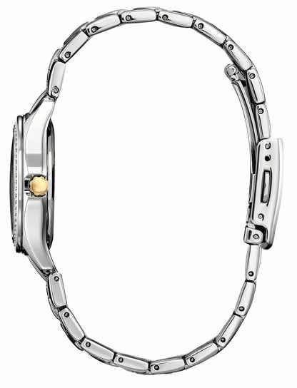 Crystal Silver-Tone Dial Stainless Steel Bracelet FE1146-71A | Citizen Trusted