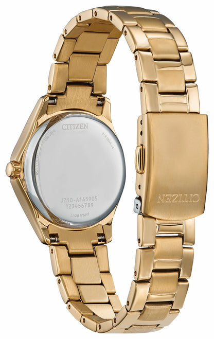 Crystal Champagne Dial Stainless Steel Bracelet FE1147-79P | Citizen Latest