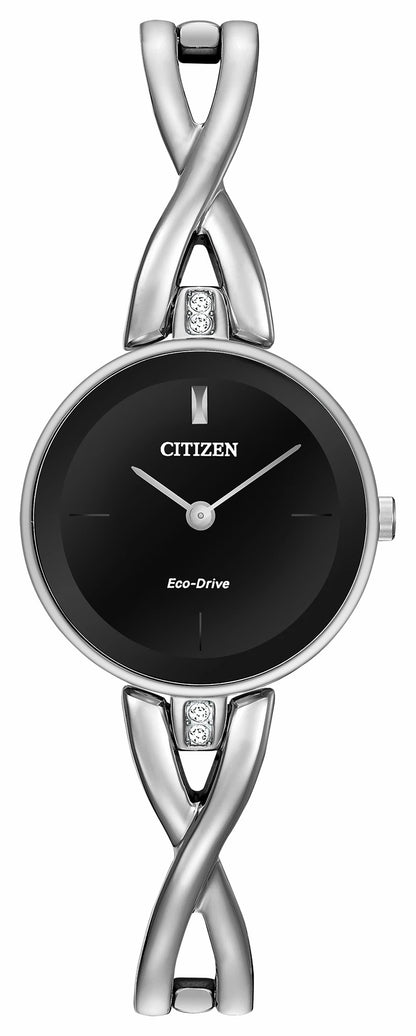 Axiom - Ladies Eco-Drive EX1420-50E Black Dial Bangle Watch | Citizen Recommended