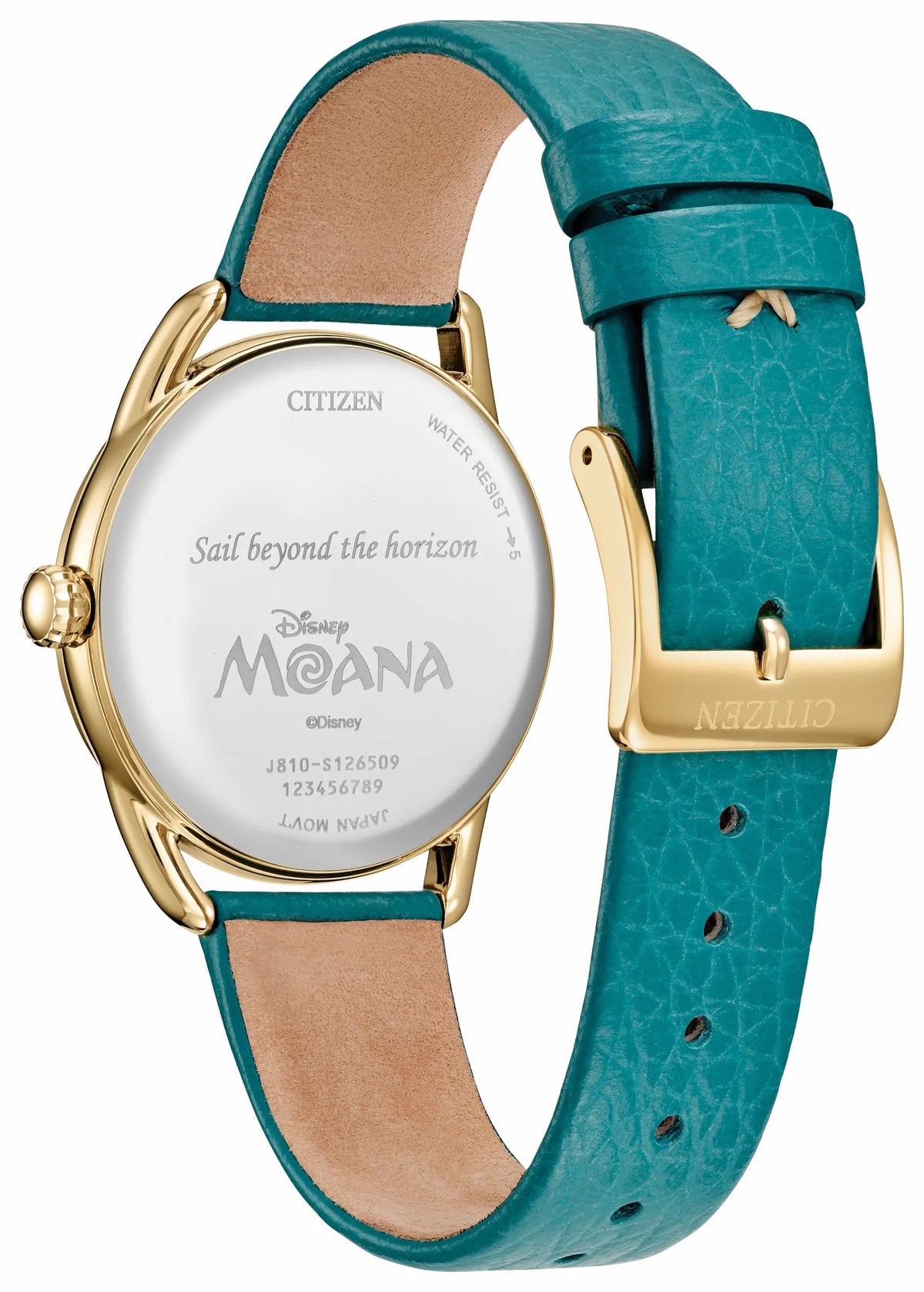 Moana's Ocean Adventure Champagne Dial Leather Strap FE6182-46Y | Citizen Special Offer