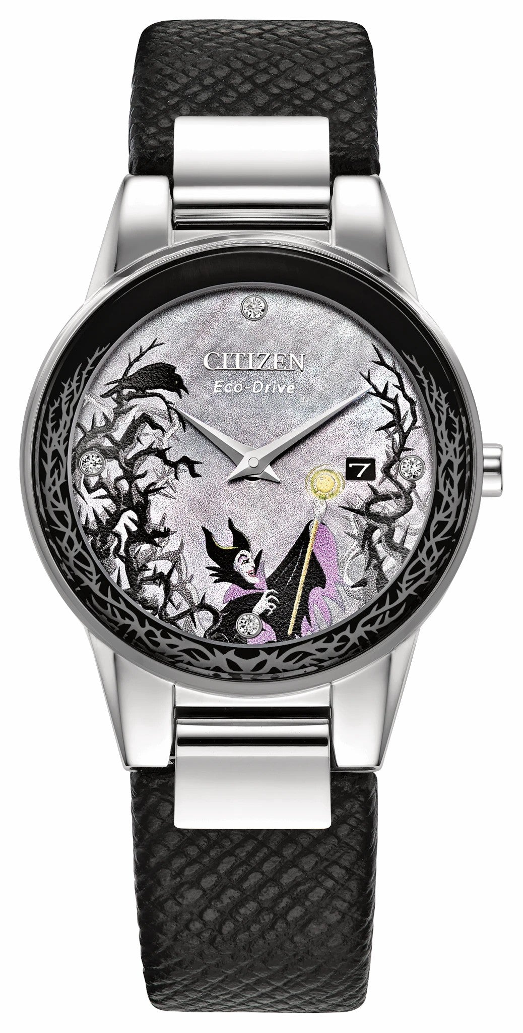 Maleficent's Charm Gray Dial Leather Strap GA1080-41Y | Citizen Exclusive
