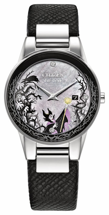 Maleficent's Charm Gray Dial Leather Strap GA1080-41Y | Citizen Exclusive