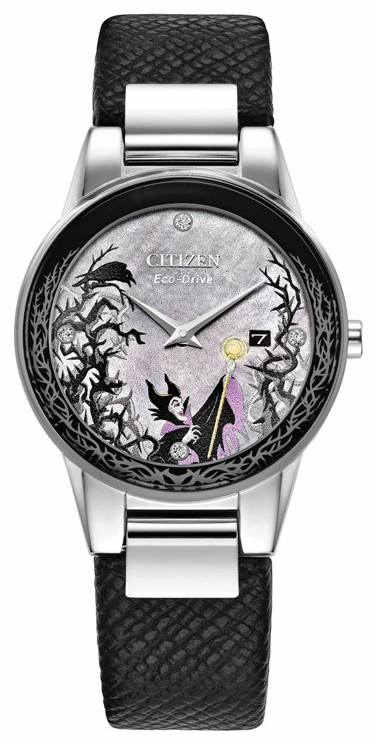 Maleficent's Charm Gray Dial Leather Strap GA1080-41Y | Citizen Exclusive