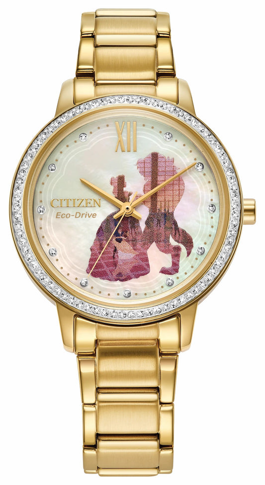 Belle and Beast Gold-Tone Dial Stainless Steel Bracelet FE7048-51D | Citizen Best Seller