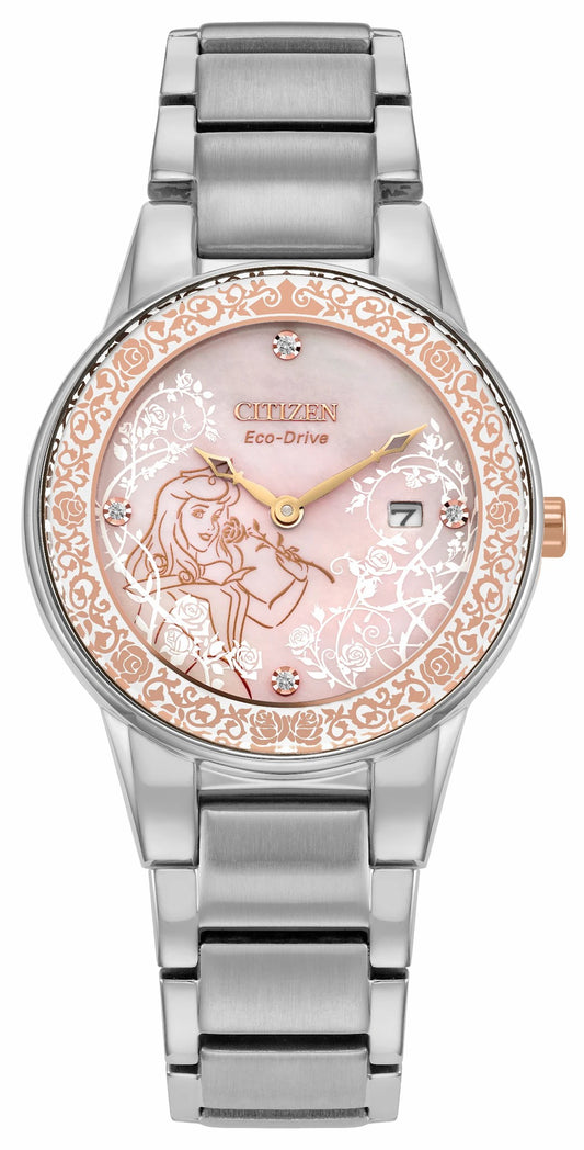 Aurora Enchanted Pink Dial Stainless Steel Bracelet GA1081-65N | Citizen Essential