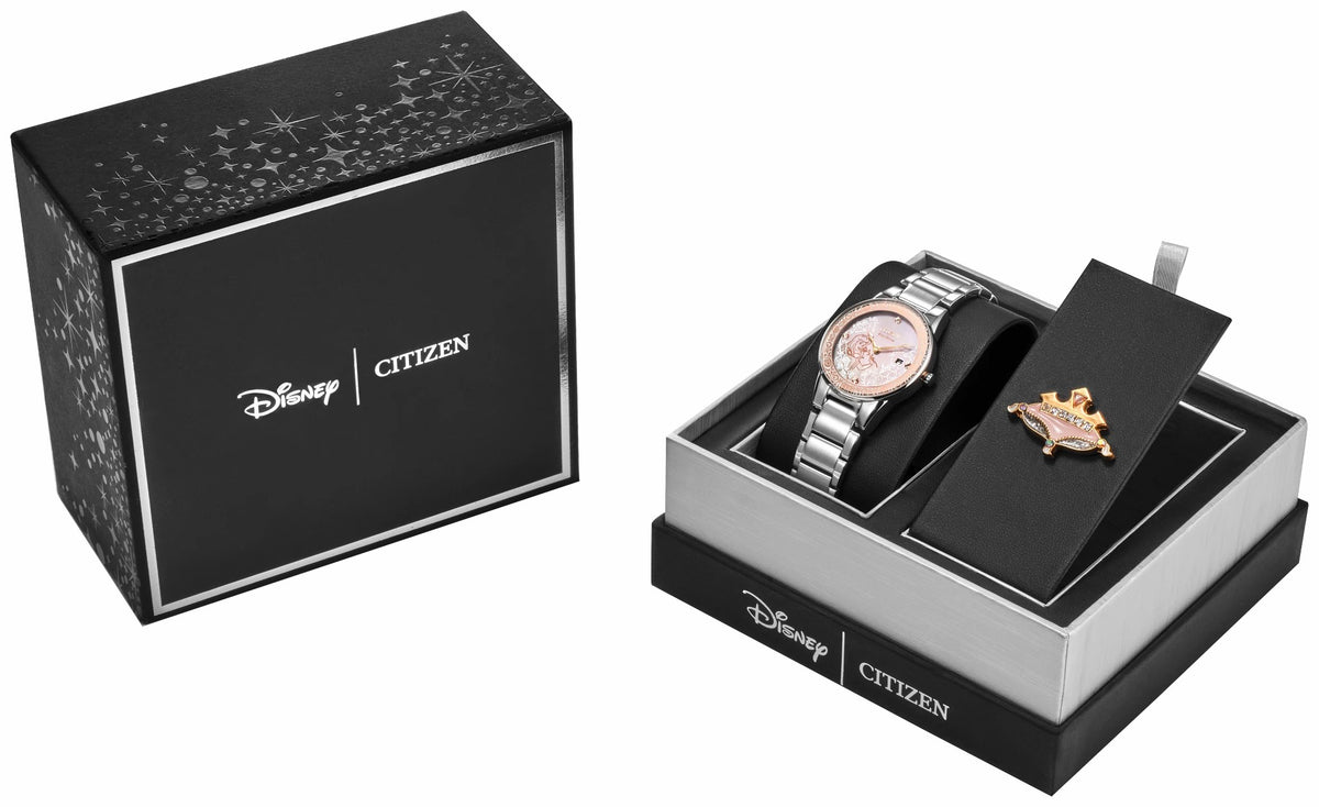 Aurora Enchanted Pink Dial Stainless Steel Bracelet GA1081-65N | Citizen Essential