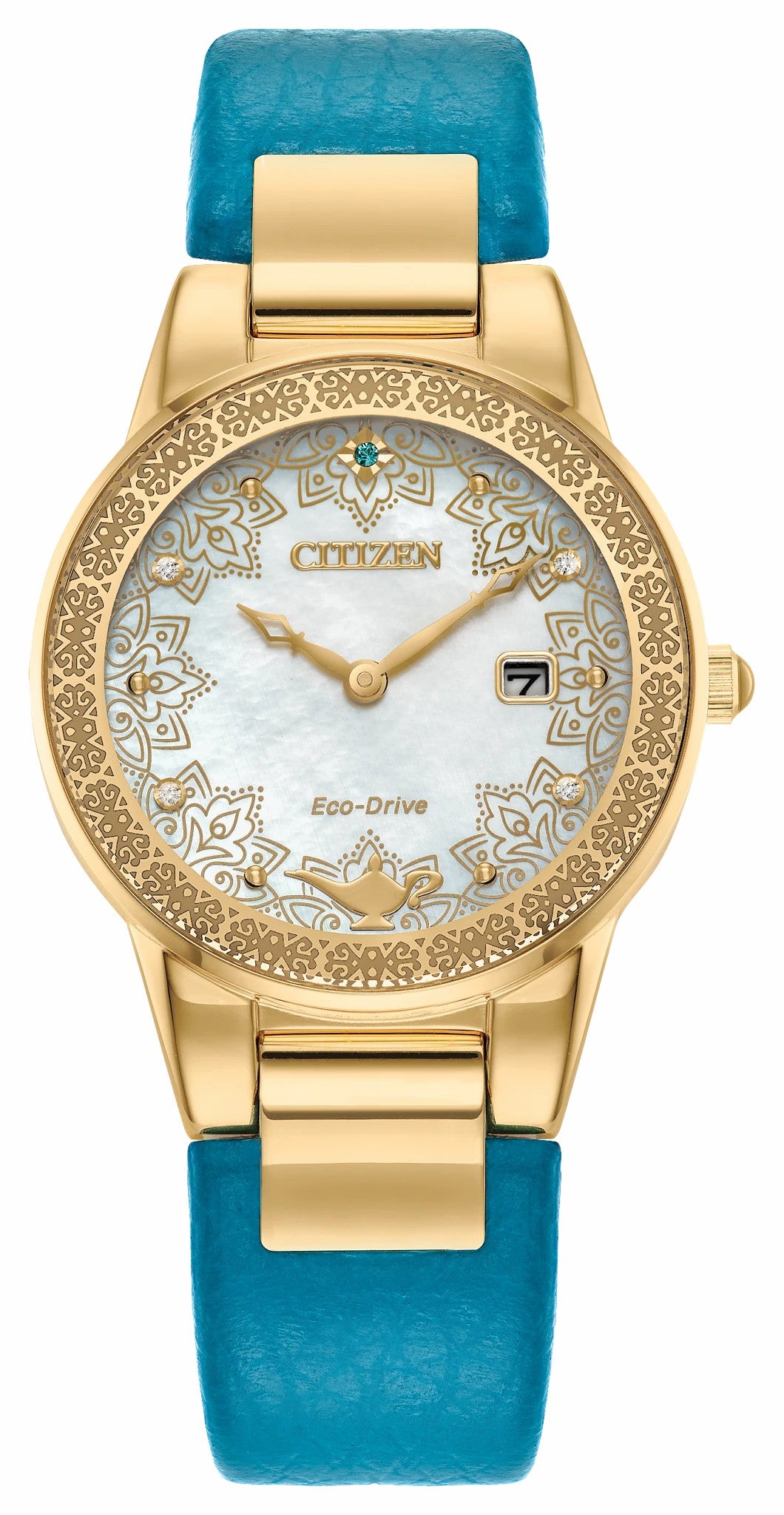 Aladdin 30th Anniversary White Dial Leather Strap GA1072-07D | Citizen Great Value