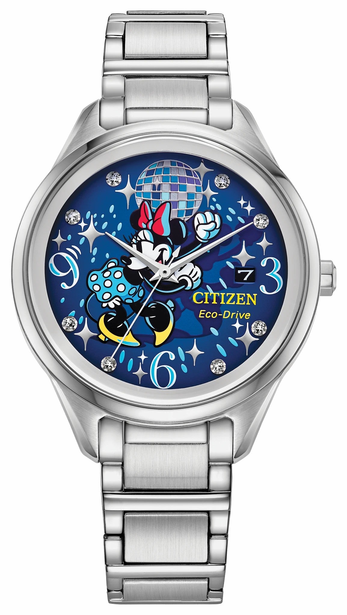 Dancing Minnie Blue Dial Stainless Steel Bracelet FE6106-52W | Citizen Best Price