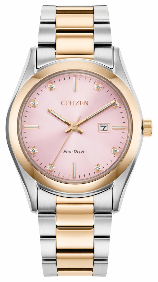 Sport Luxury Pink Dial Stainless Steel Bracelet EW2706-58X | Citizen Great Value