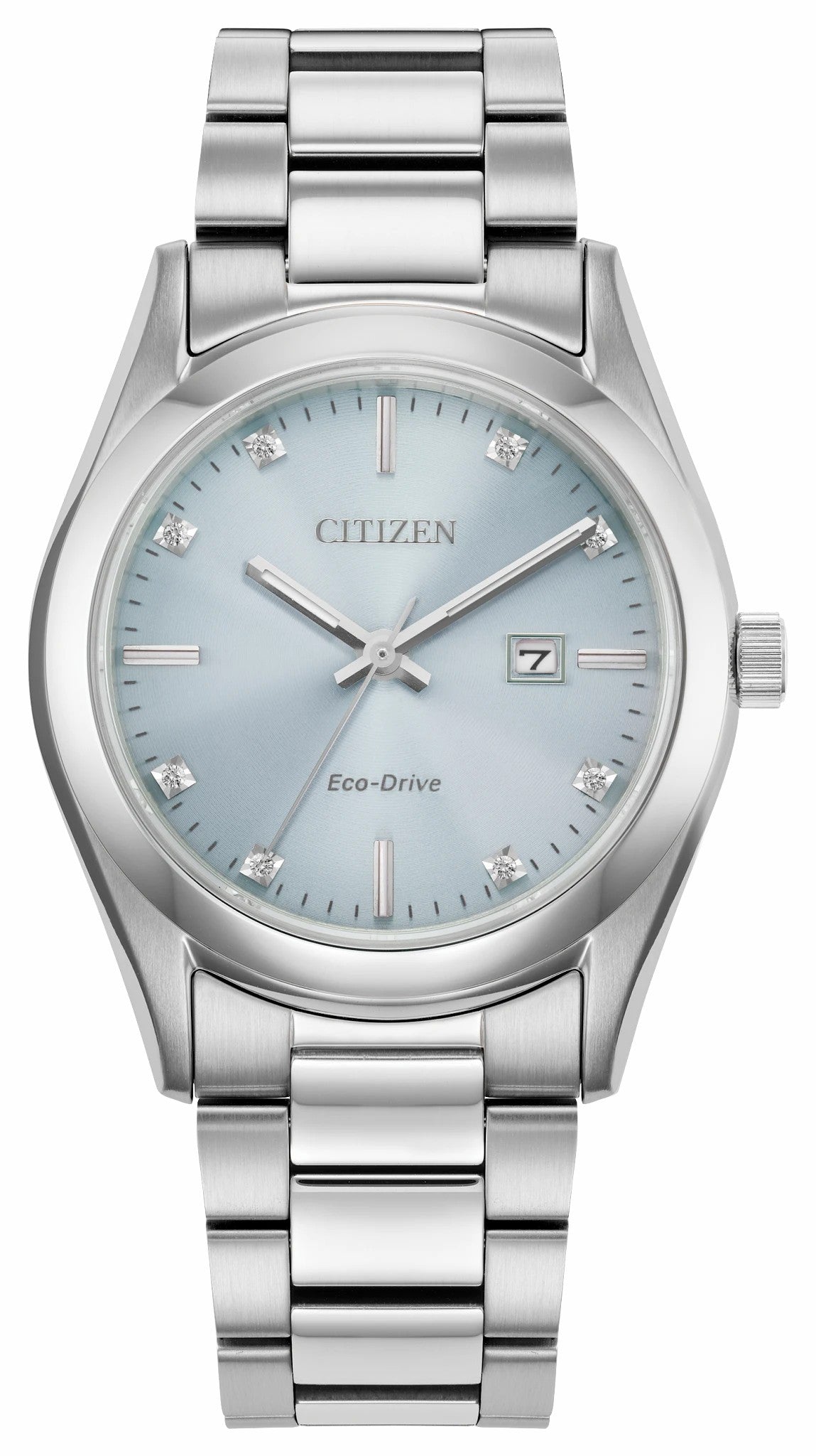 Sport Luxury Light Blue Dial Stainless Steel Bracelet EW2700-54L | Citizen Signature