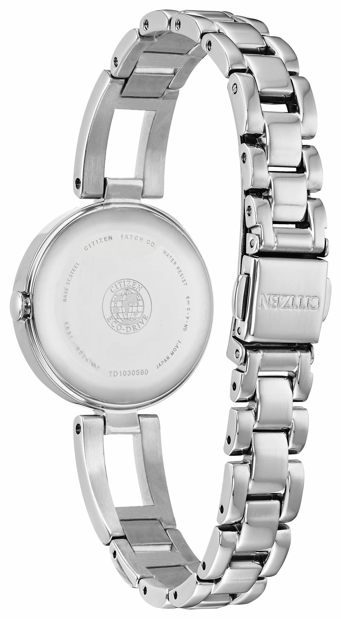 Axiom - Ladies Eco-Drive EM0630-51D Steel Pearl Dial Watch | Citizen Classic